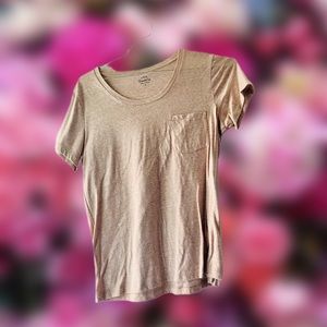 JCREW SHIMMER TEE SIZE S